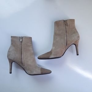 Calvin Klein Suede Gray Heel Boots Size 5